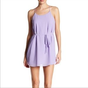 NWT Naked Zebra Lavender Spaghetti Strap Shift Dress SZ Large